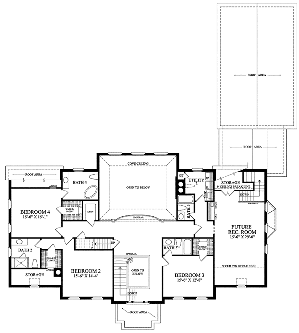 Colonial Plantation Southern Level Two of Plan 86213