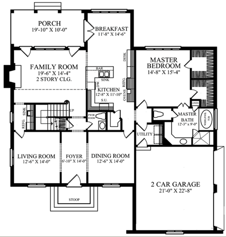 House Plan 86215 First Level Plan