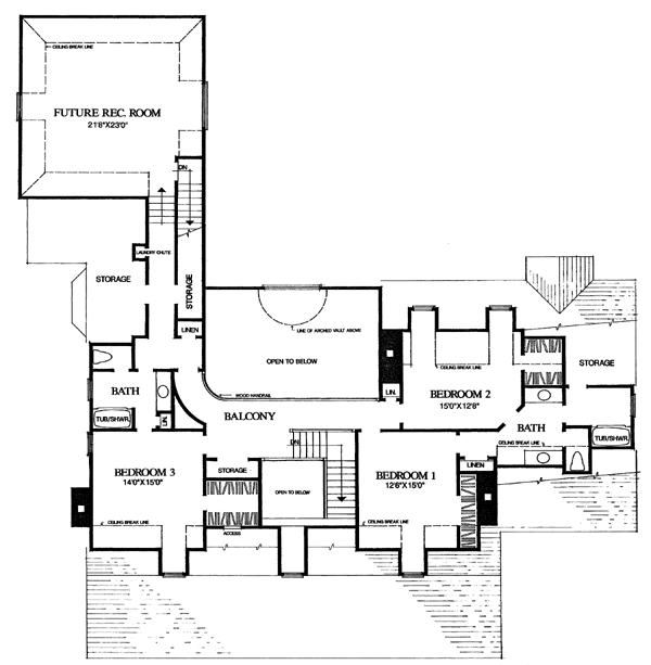 Cape Cod Colonial Cottage Country Farmhouse Southern Traditional Level Two of Plan 86219