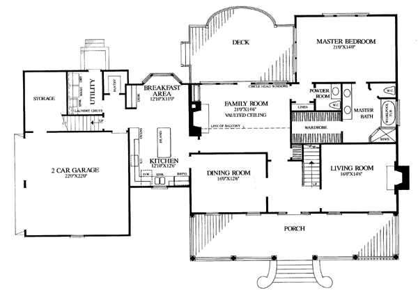 Cape Cod Colonial Farmhouse Southern Level One of Plan 86222