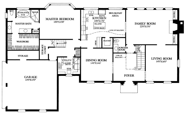 Colonial Traditional Level One of Plan 86224