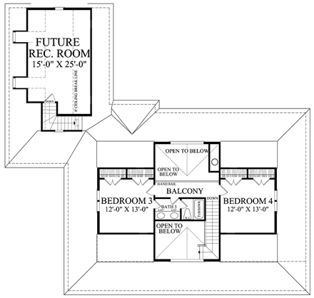 House Plan 86226 Second Level Plan