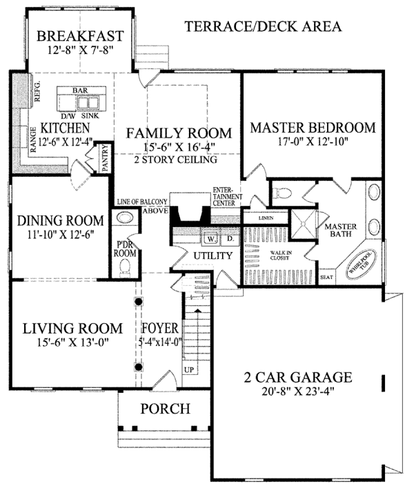 Craftsman Traditional Level One of Plan 86228