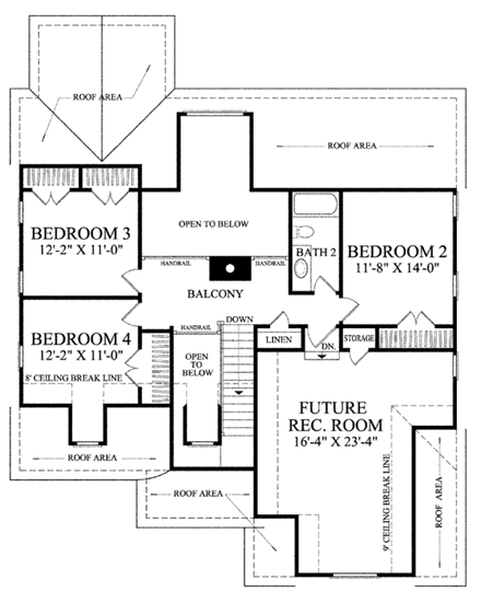 House Plan 86228 Second Level Plan