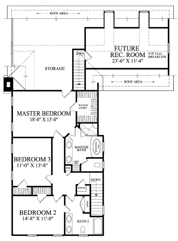 Cottage Country Traditional Level Two of Plan 86231