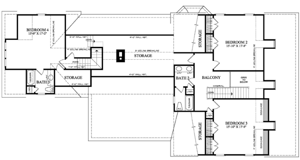 Colonial Traditional Level Two of Plan 86232