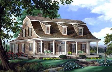 Colonial Traditional Elevation of Plan 86232