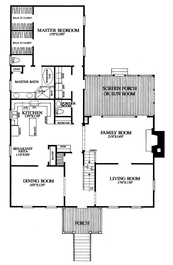 Colonial Traditional Level One of Plan 86233