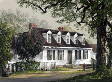 Colonial Traditional Elevation of Plan 86234