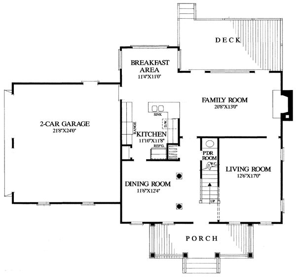 Colonial Country Traditional Level One of Plan 86235