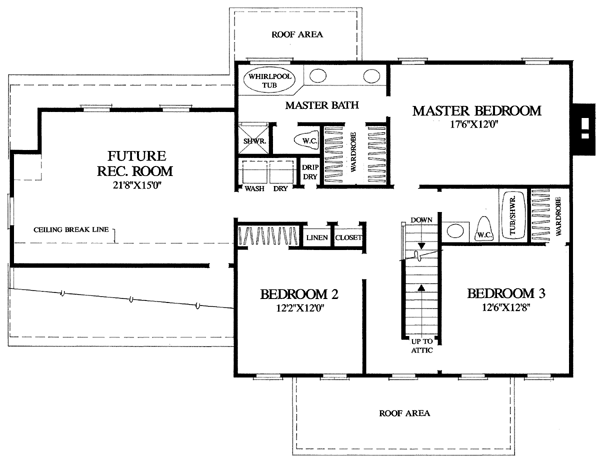 Colonial Country Traditional Level Two of Plan 86235