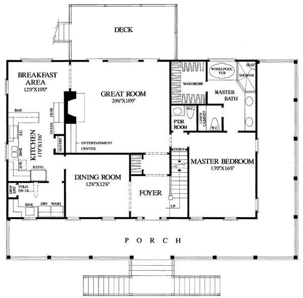 Colonial Cottage Country Craftsman Farmhouse Southern Traditional Level One of Plan 86236