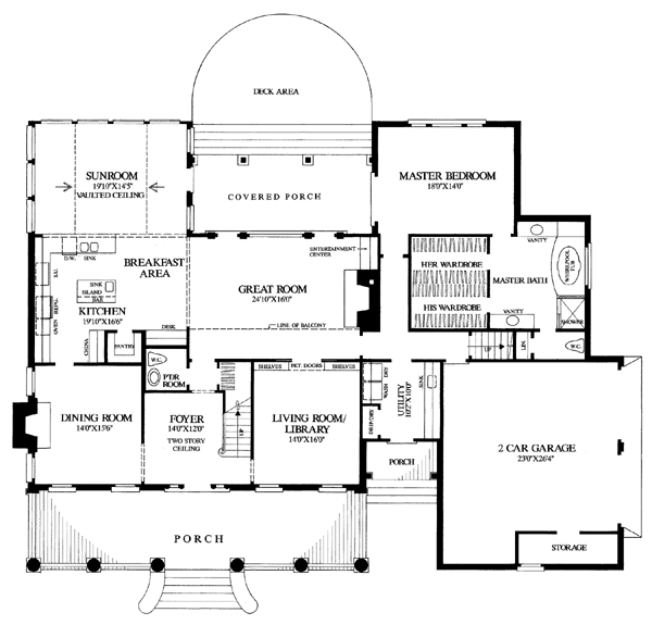 Southern Traditional Level One of Plan 86237