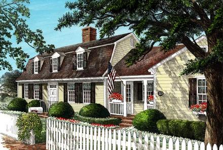 Colonial Cottage Country Traditional Elevation of Plan 86241