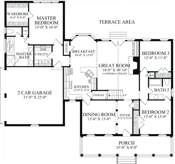 Cottage Country Level One of Plan 86243