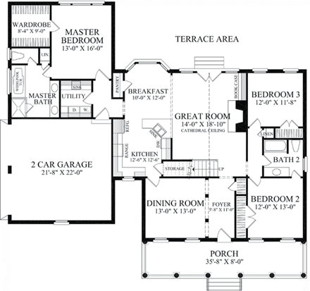 House Plan 86243 First Level Plan