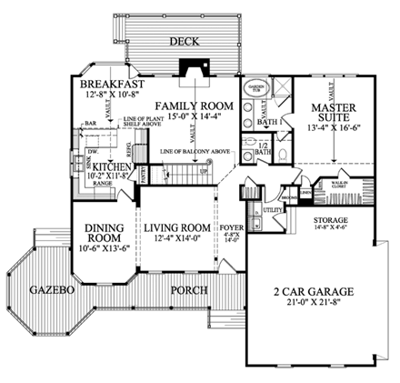 House Plan 86246 First Level Plan