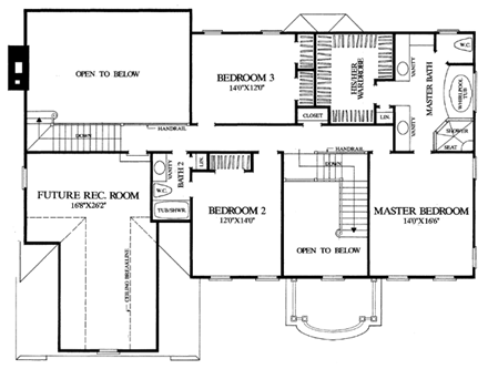 House Plan 86249 Second Level Plan