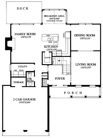 House Plan 86251 First Level Plan