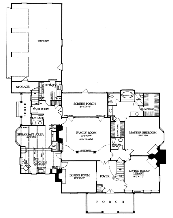 Colonial Plantation Level One of Plan 86252