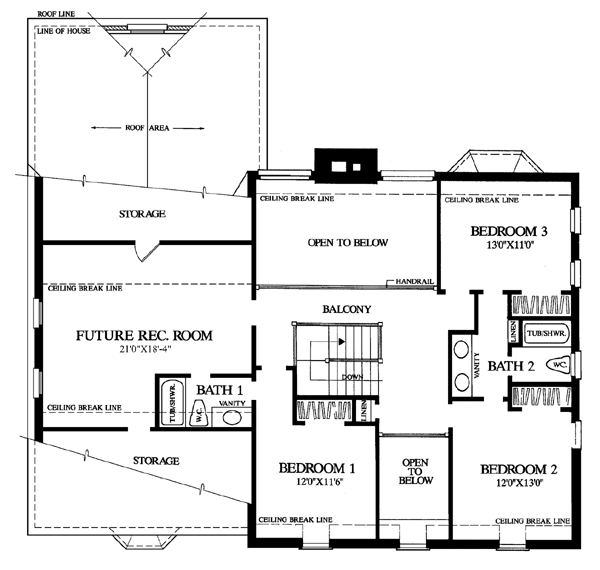 Colonial Traditional Level Two of Plan 86254