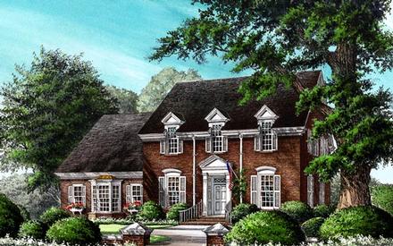 Colonial Traditional Elevation of Plan 86254