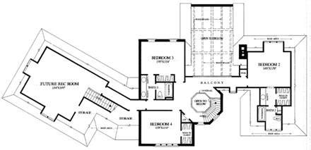 House Plan 86255 Second Level Plan