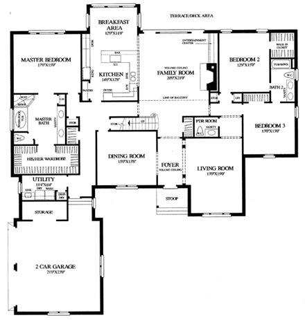 House Plan 86256 First Level Plan