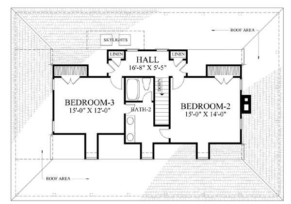 Farmhouse Traditional Level Two of Plan 86257