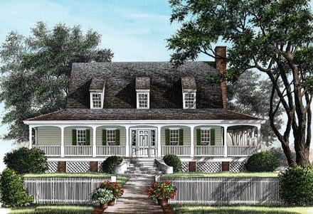 Farmhouse Traditional Elevation of Plan 86257