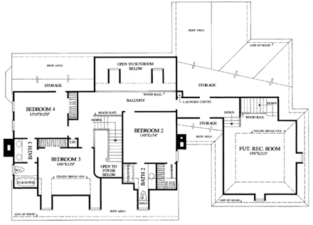 House Plan 86258 Second Level Plan