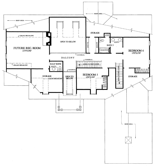 Plantation Ranch Traditional Level Two of Plan 86259