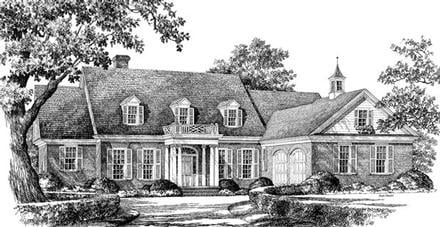 Plantation Ranch Traditional Elevation of Plan 86259