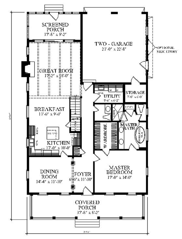 Cottage Country Farmhouse Traditional Level One of Plan 86261