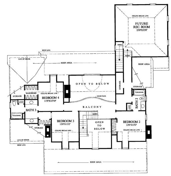 Colonial Cottage Country Farmhouse Southern Traditional Level Two of Plan 86262