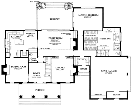 House Plan 86267 First Level Plan
