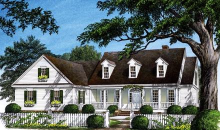 Colonial Farmhouse Southern Traditional Elevation of Plan 86268