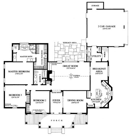 House Plan 86269 First Level Plan