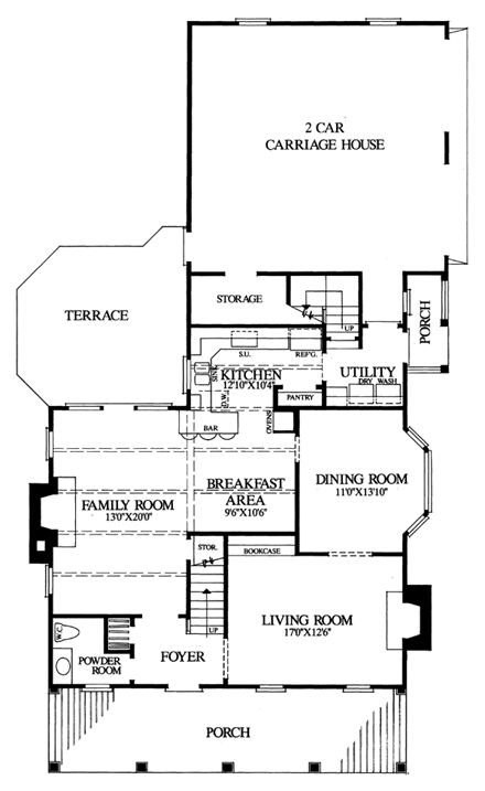 House Plan 86272 First Level Plan