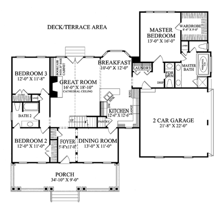 House Plan 86273 First Level Plan