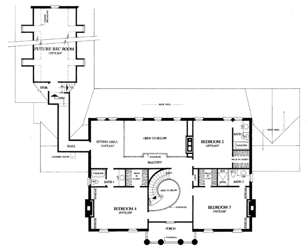 Colonial Plantation Southern Level Two of Plan 86274