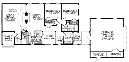House Plan 86276 First Level Plan