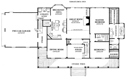 House Plan 86281 First Level Plan