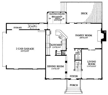 House Plan 86284 First Level Plan