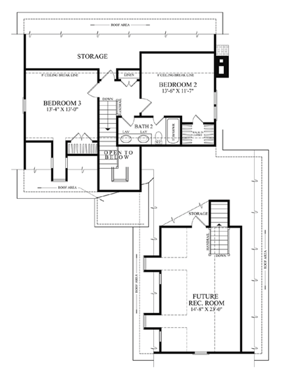 House Plan 86285 Second Level Plan