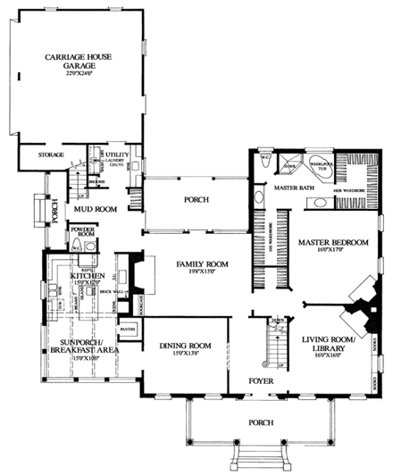 House Plan 86288 First Level Plan