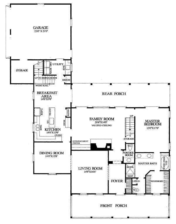 Cottage Country Farmhouse Traditional Level One of Plan 86289