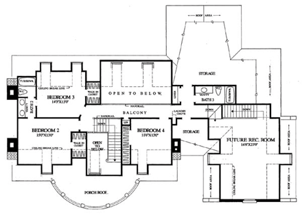 House Plan 86292 Second Level Plan