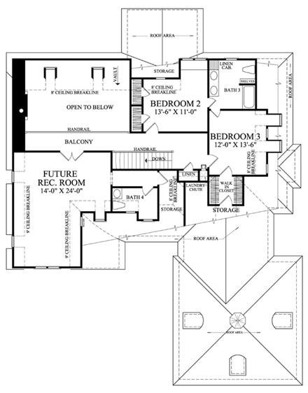 House Plan 86293 Second Level Plan
