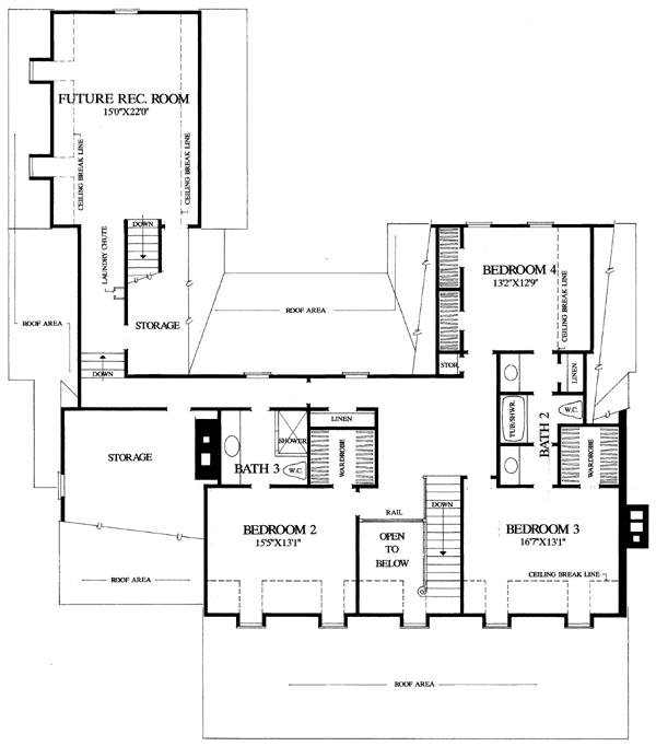 Colonial Cottage Country Farmhouse Southern Traditional Level Two of Plan 86297